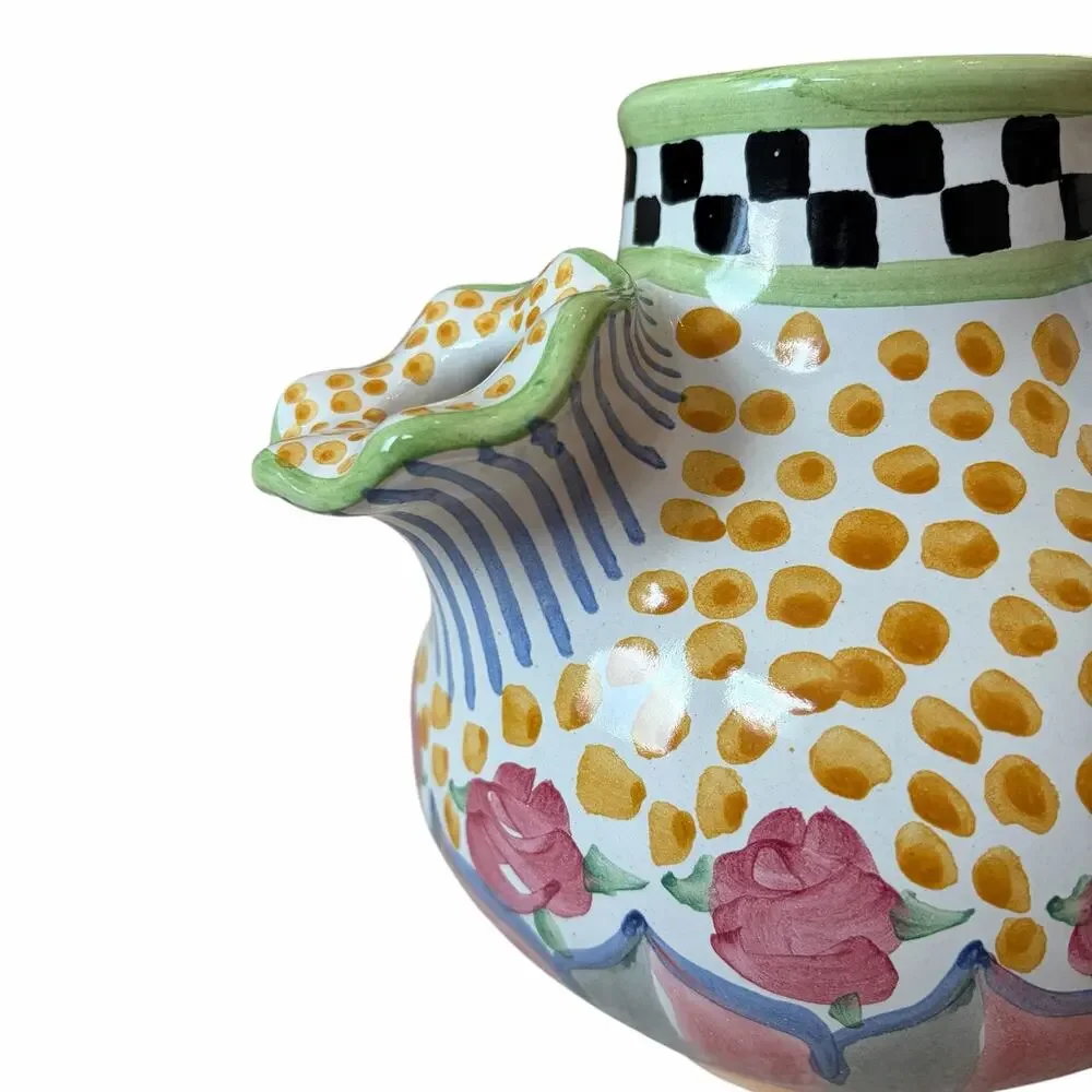 NEW MacKenzie Childs Taylor Tulipiere- Odd Fellows- Small Hand Painted RETIRED